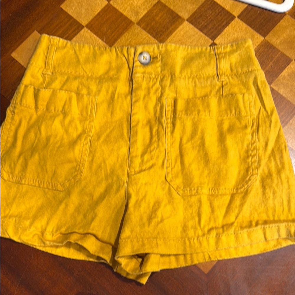 Maeve Yellow High Waist Shorts Vibrant Style